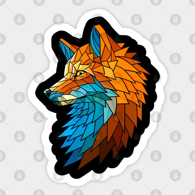 Fox glass Sticker by albertocubatas